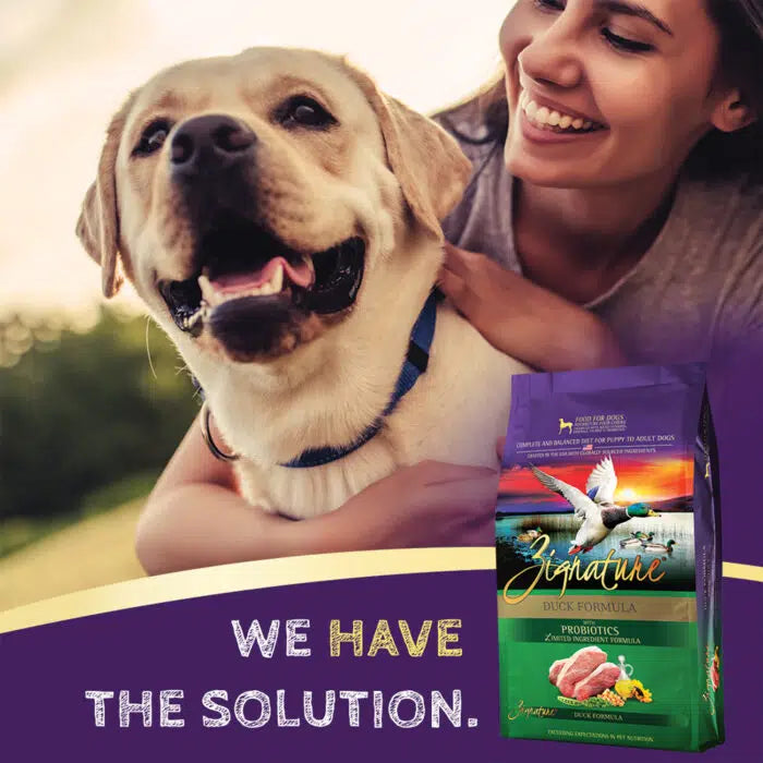 Zignature duck outlet formula dog food