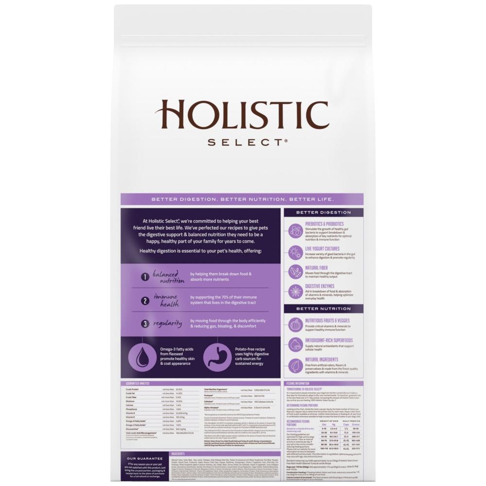 Holistic select dog food sale ingredients