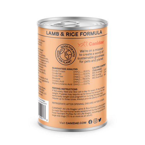 Canidae lamb and sales rice