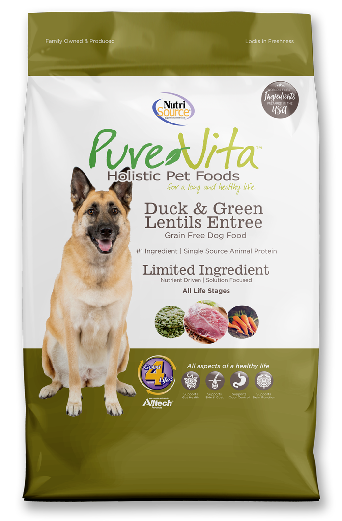 NutriSource PureVita Duck Green Lentils Entr e Dog Food