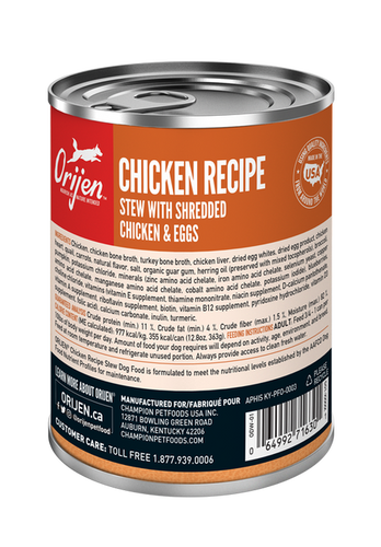 ORIJEN Chicken Recipe Stew with Shredded Chicken and Eggs Wet Dog Food (12.8 Oz Single Can)