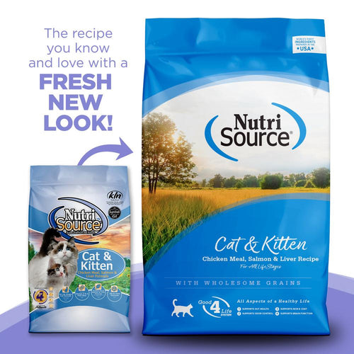 NutriSource® Cat & Kitten Chicken Meal, Salmon & Liver Recipe (12 lb)