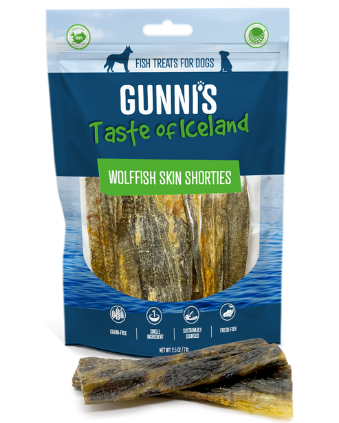 Gunnis WolfFish Skin Shorties Dog Treats (2.5 oz)