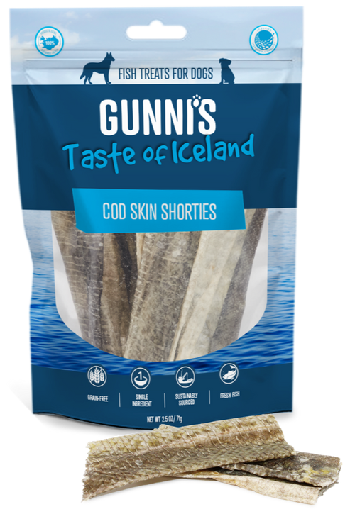 Gunnis Cod Skins Shorties Dog Treats (2.5 oz)