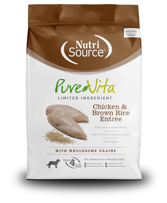 NutriSource® PureVita™ Chicken & Brown Rice Entrée Limited Ingredient Dog Food