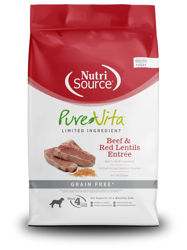 NutriSource® PureVita™ Beef & Red Lentils Entrée Dog Food