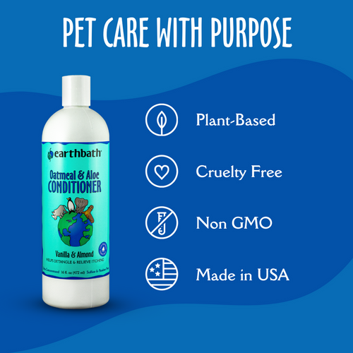 Earthbath Vanilla & Almond Oatmeal & Aloe Conditioner for Dogs and Cats