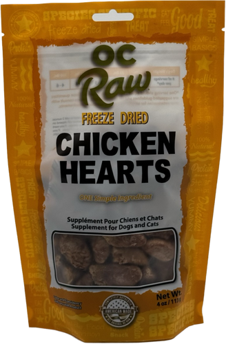 OC Raw Dog Freeze-Dried Chicken Hearts