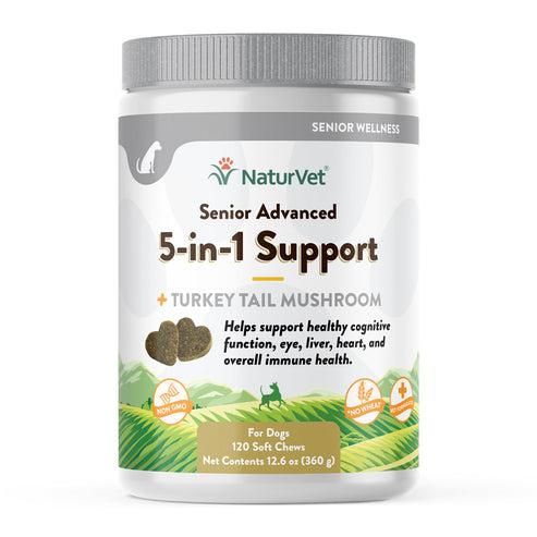 NaturVet Senior Advance 5-in-1 Support Soft Chews for Dogs