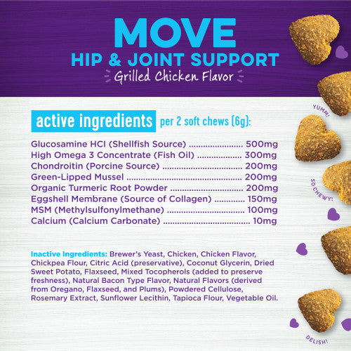 Wellness Move Hip & Joint Support Soft Chews