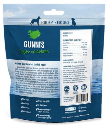 Gunnis WolfFish Wafers Fish Dog Treats