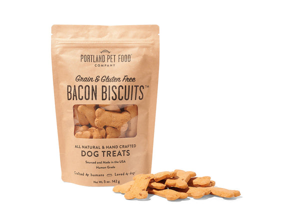 Portland Pet Food Company Grain & Gluten-Free Bacon Biscuits Dog Treats (5 oz)