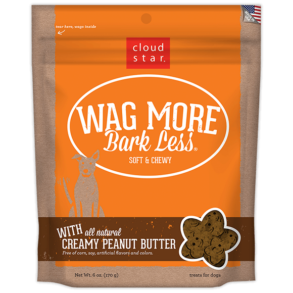 Cloud Star Wag More Bark Less Soft and Chewy Creamy Peanut Butter Dog Treats