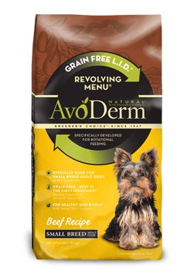 Avoderm Revolving Menu Small Breed LID Grain Free Beef Recipe Adult Dry Dog Food