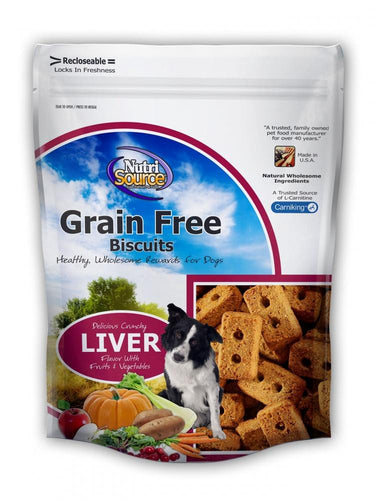 NutriSource Grain Free Liver Biscuits Dog Treats