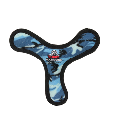 Tuffy Ultimates Bowmerang Dog Toy (Camo Blue)