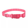 Coastal Pet Products Styles Adjustable Dog Collar Pink Dots 1 x 18-26