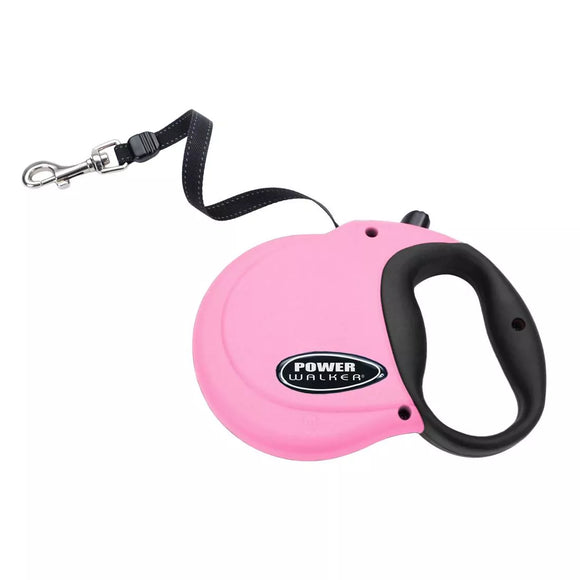 Coastal Pet Products Power Walker Dog Retractable Leash Small, Pink