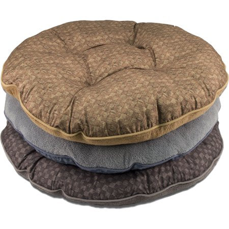 Dallas Manufacturing Company Cozy Pet Round Plaid Reversible Pet Bed